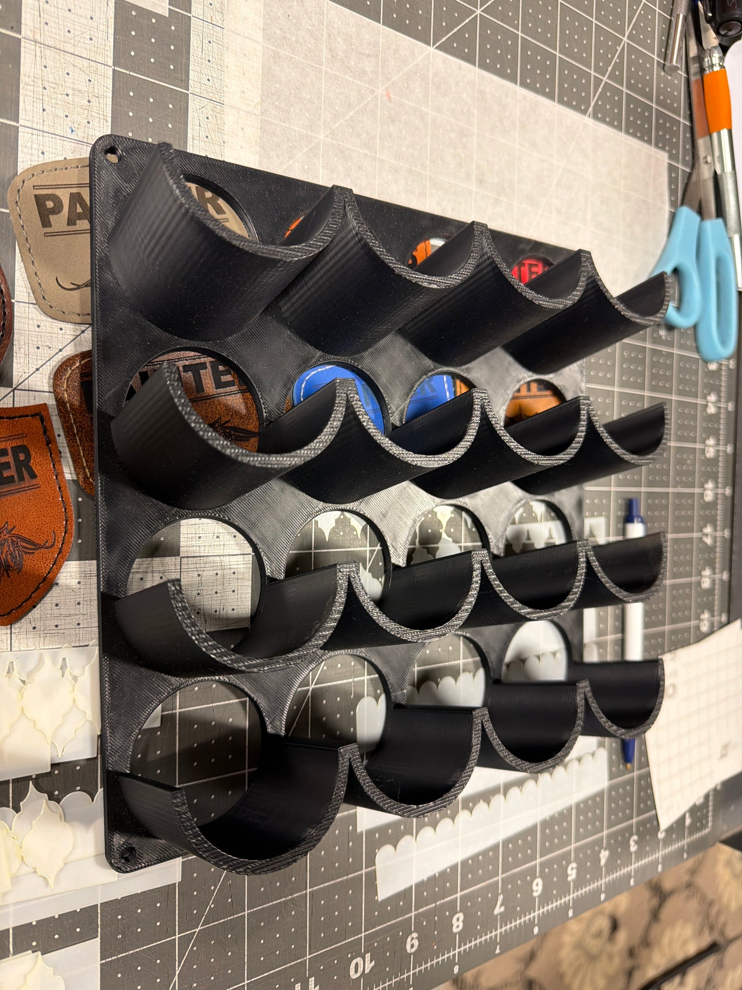 Rack Stand for airbrush paint holds 16X  4-5oz bottles