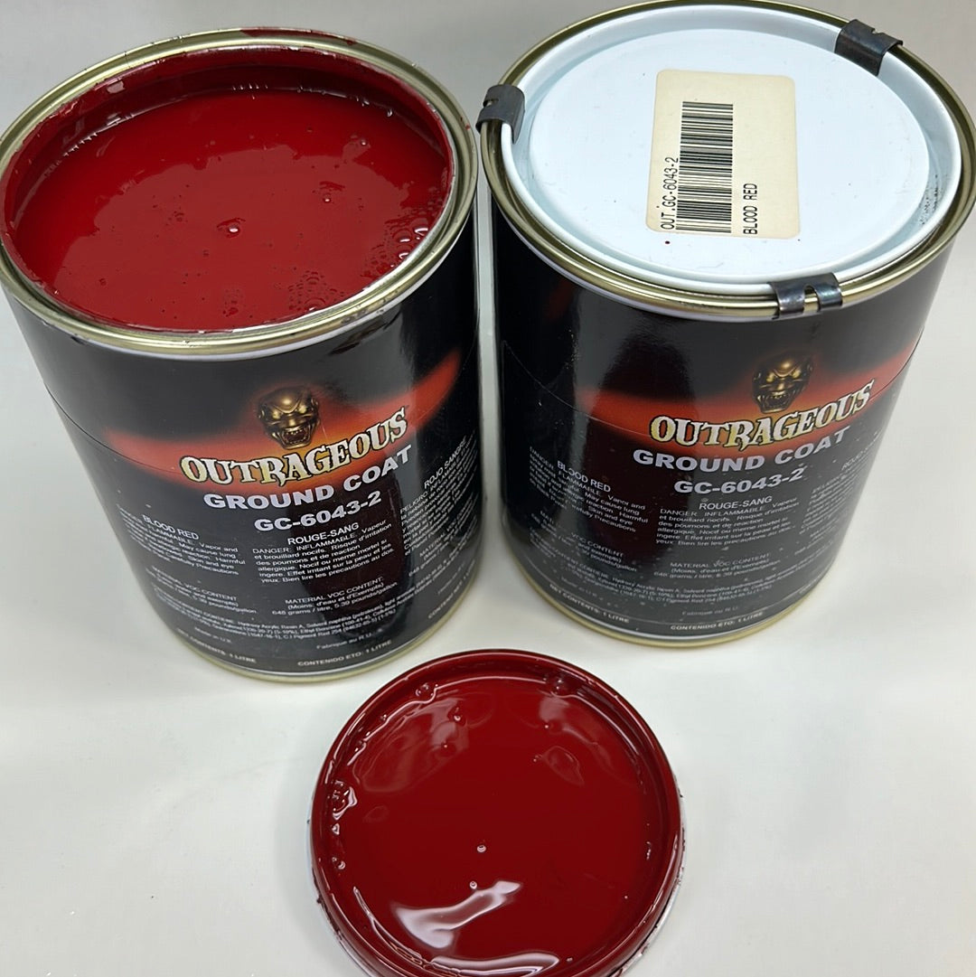 Outrageous Custom Paint BLOOD RED, bright red basecoat 1:1 Mix