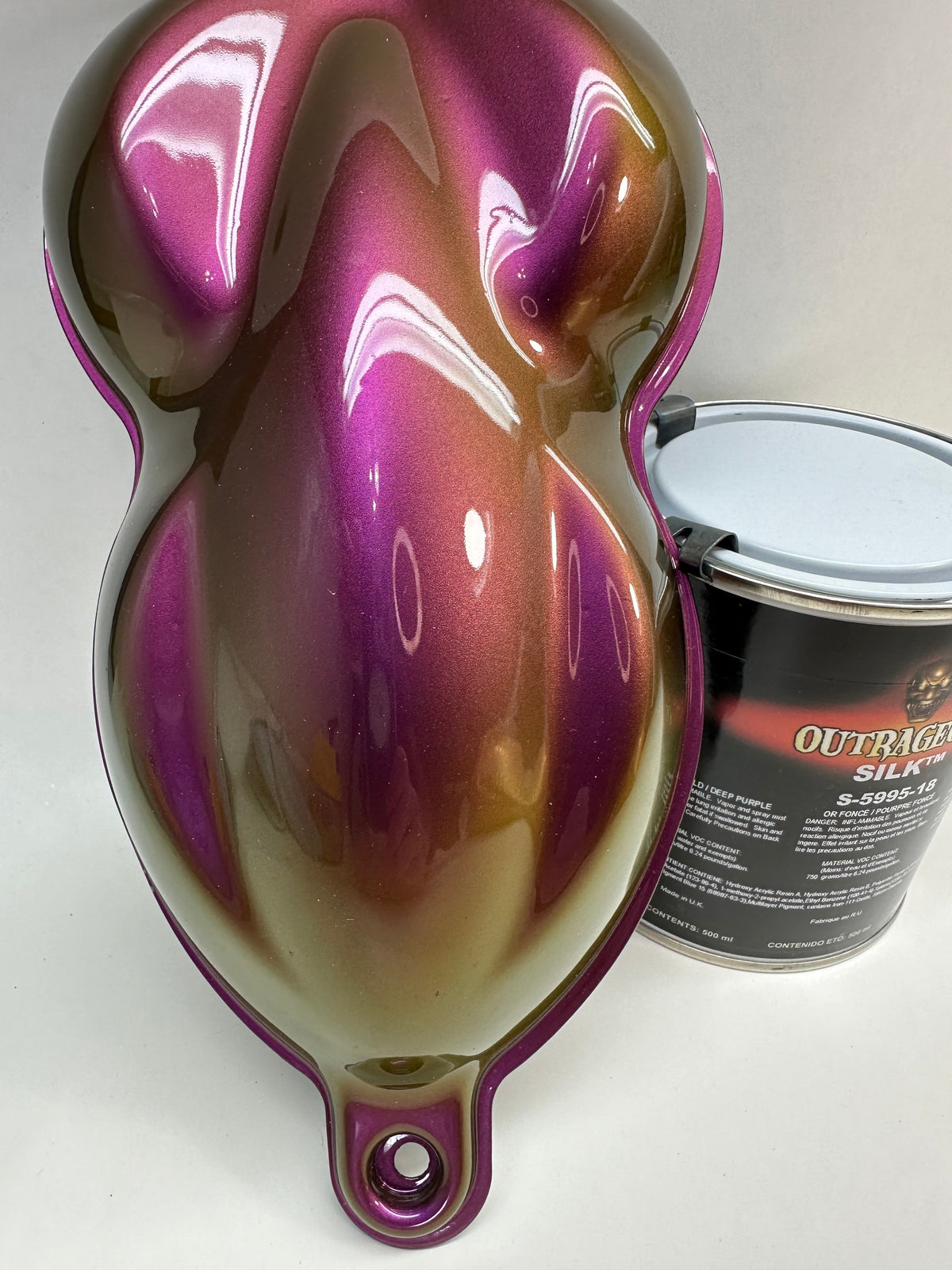 OUTRAGEOUS PURPLE TO GOLD FLIP FLOP PEARL basecoat 1:1 mix