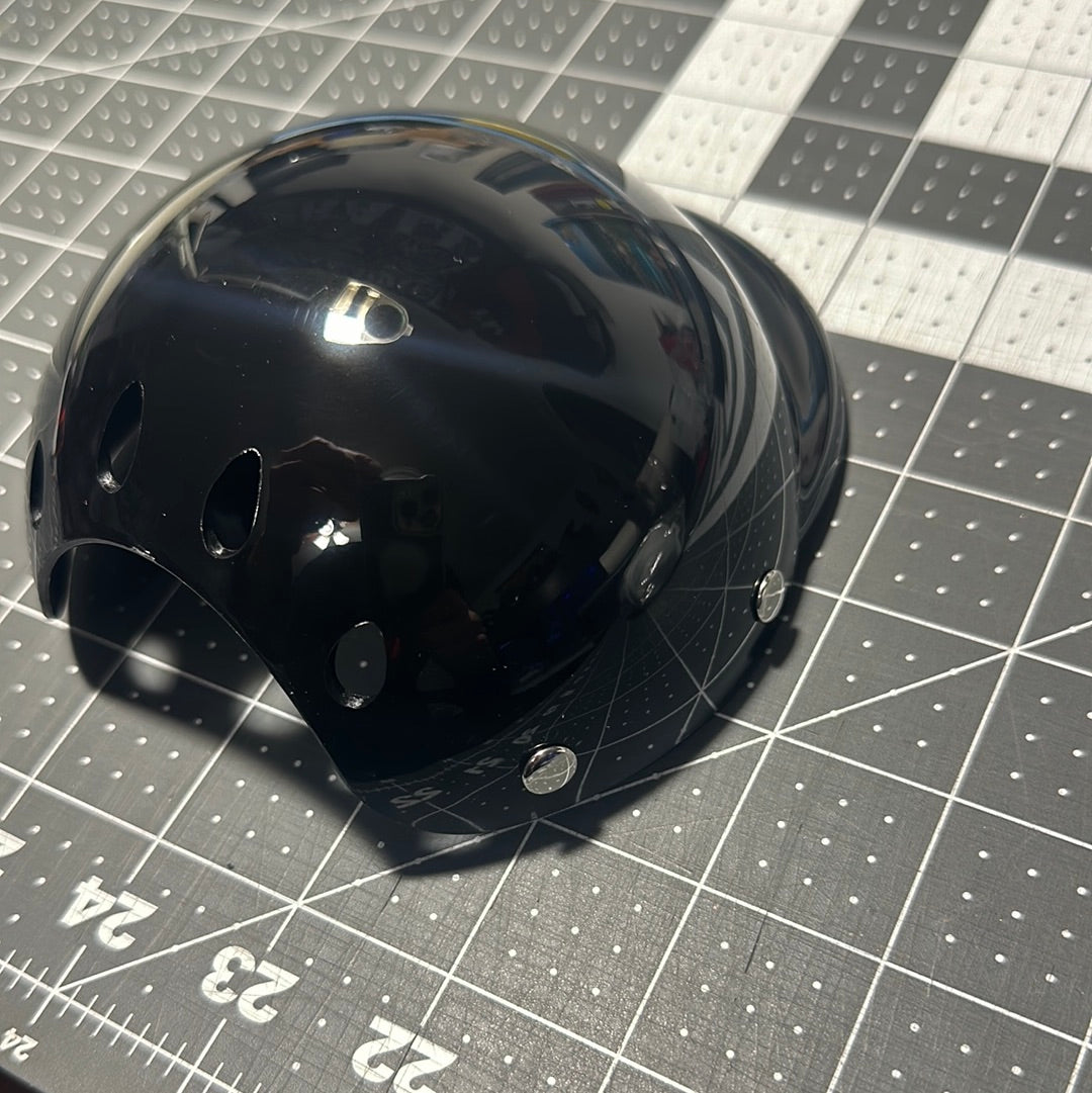 MINI HELMET FOR PETS with no ear holes, Paintable DISPLAY PIECE , 3 sizes , half shell