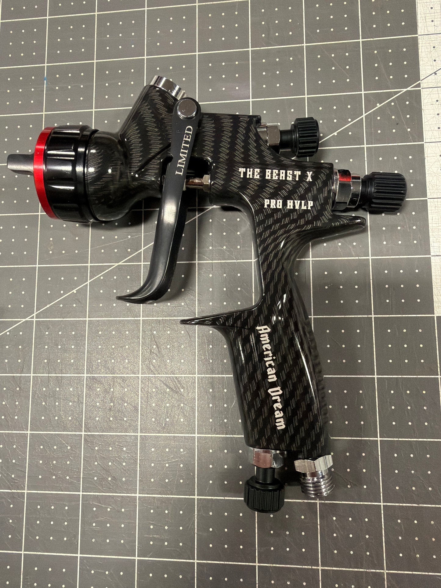 THE BEAST X 1.3 HVLP NEW LIMITED carbon fiber or Blue Wave Paint Gun SPRAYER for BASECOAT