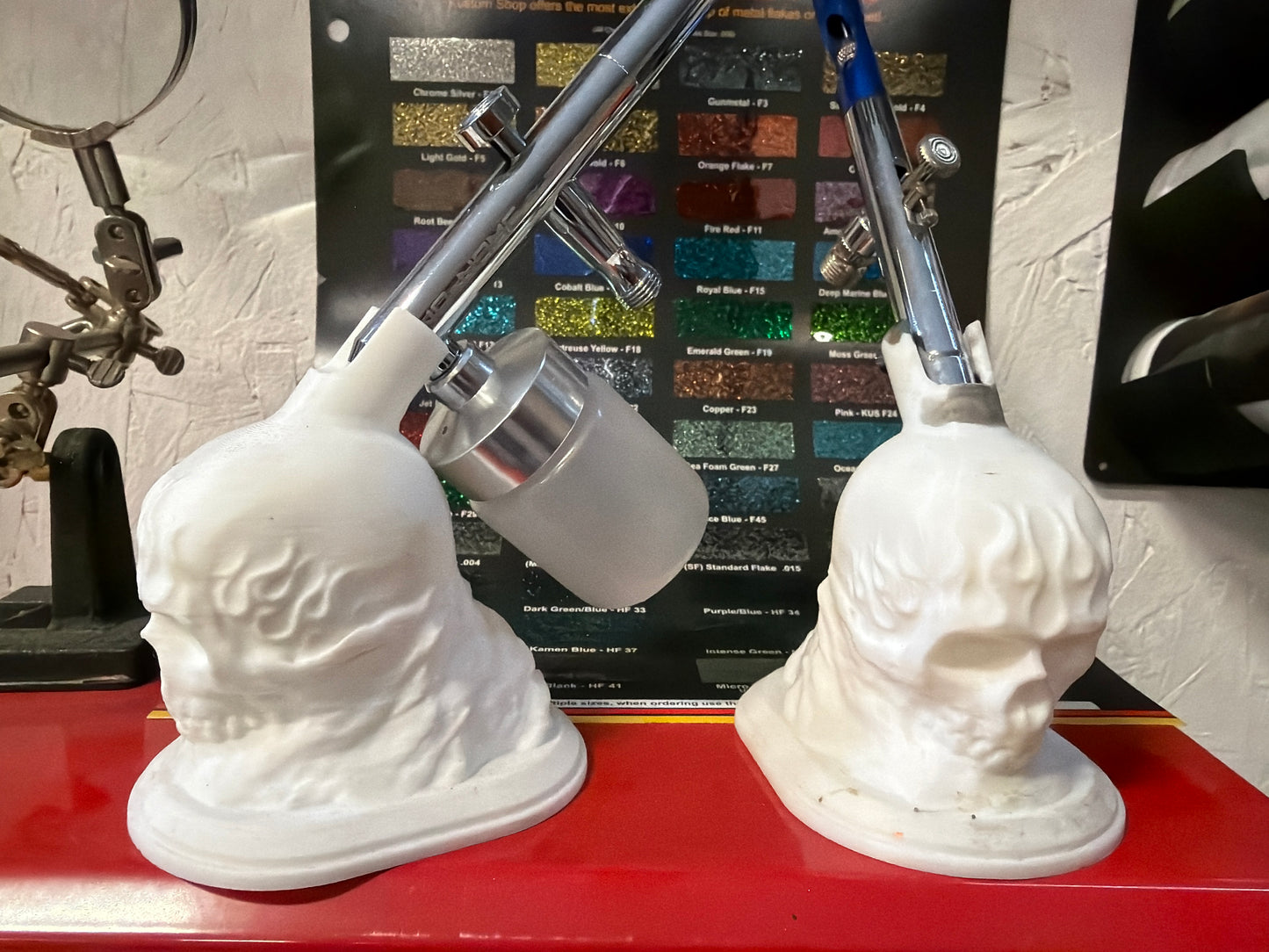 Skull AIRBRUSH HOLDER paintable blank