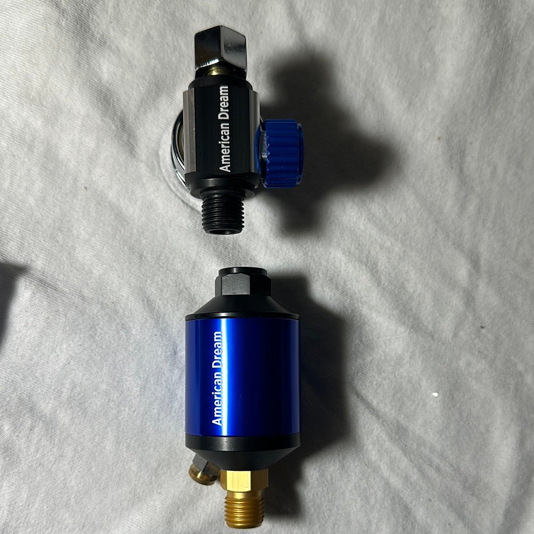 WATER TRAP REGULATOR, Aluminum body, very small compact, GLASS FACE