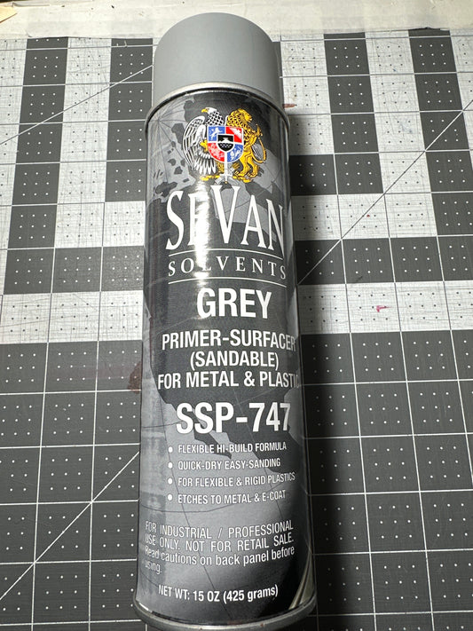 SALE!  15oz Lg. Spray Can GREY PRIMER sandable for metal and plastic.  Professional quality