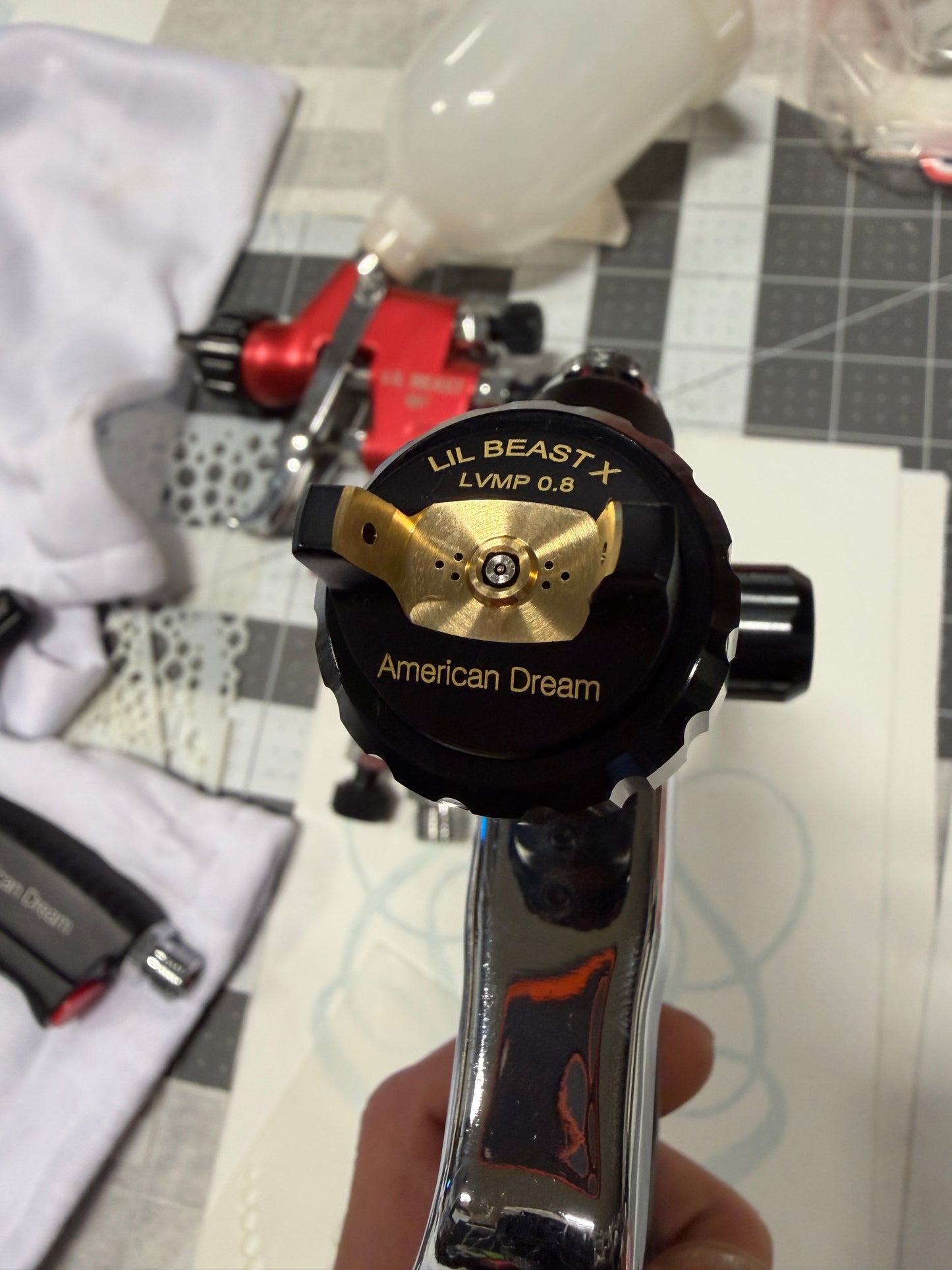 Presale for Mid DEC25 - LIL BEAST X 0.8mm NEW HIGH END MINI PAINT GUN SPRAYER , WITH METAL CUP