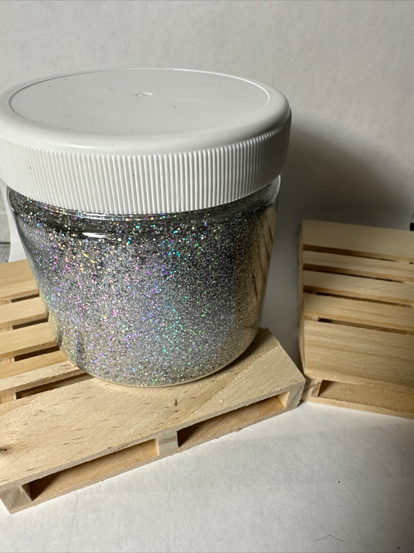 1 OZ TESTER SAMPLES OF ALL THREE (HOLOGRAPHIC) METAL  FLAKE COLORS: SILVER, GOLD, & RED