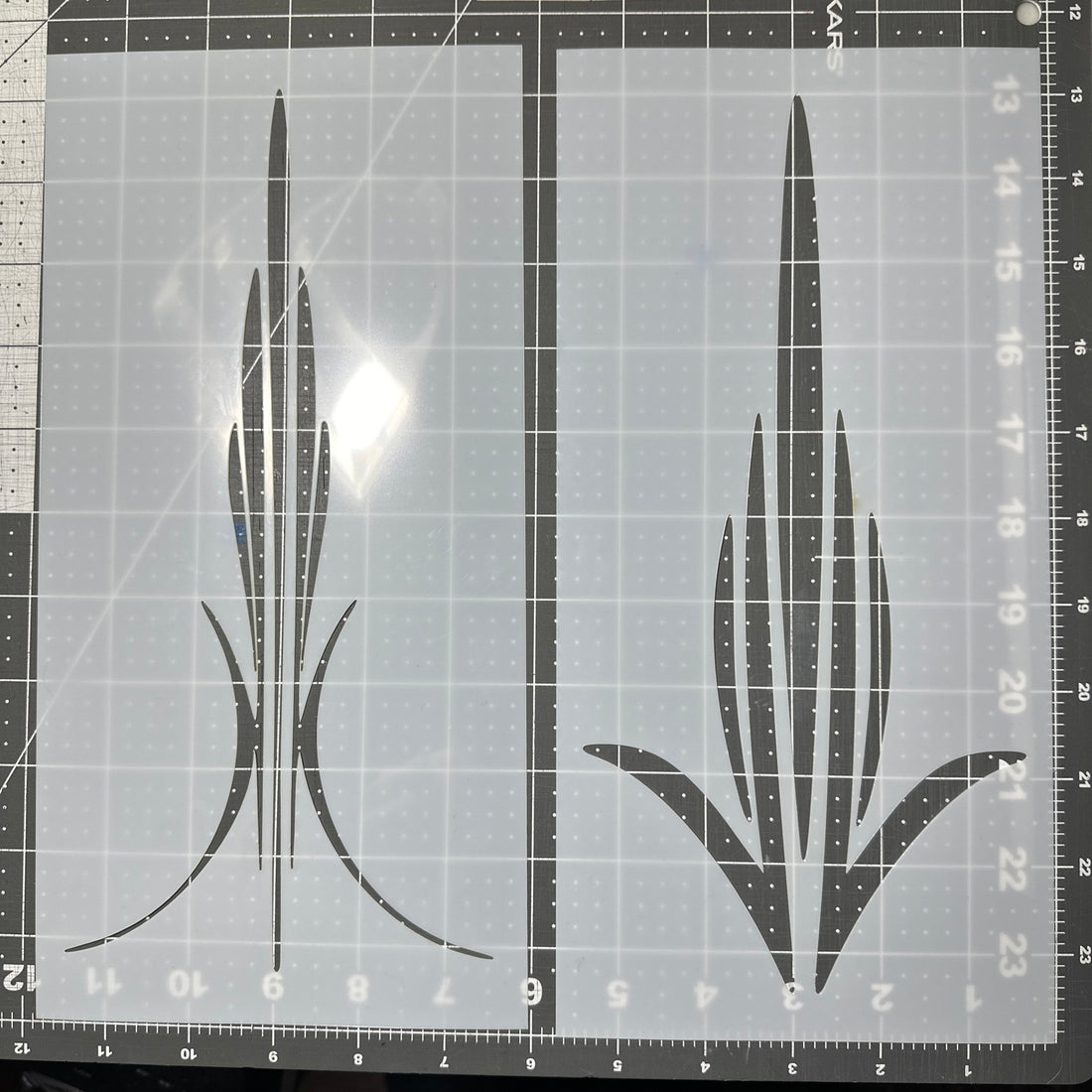 Airbrush Pin PINSTRIPE #3 2pc pinstriping AIRBRUSH Paint STENCIL Designs Mylar 10mi ...