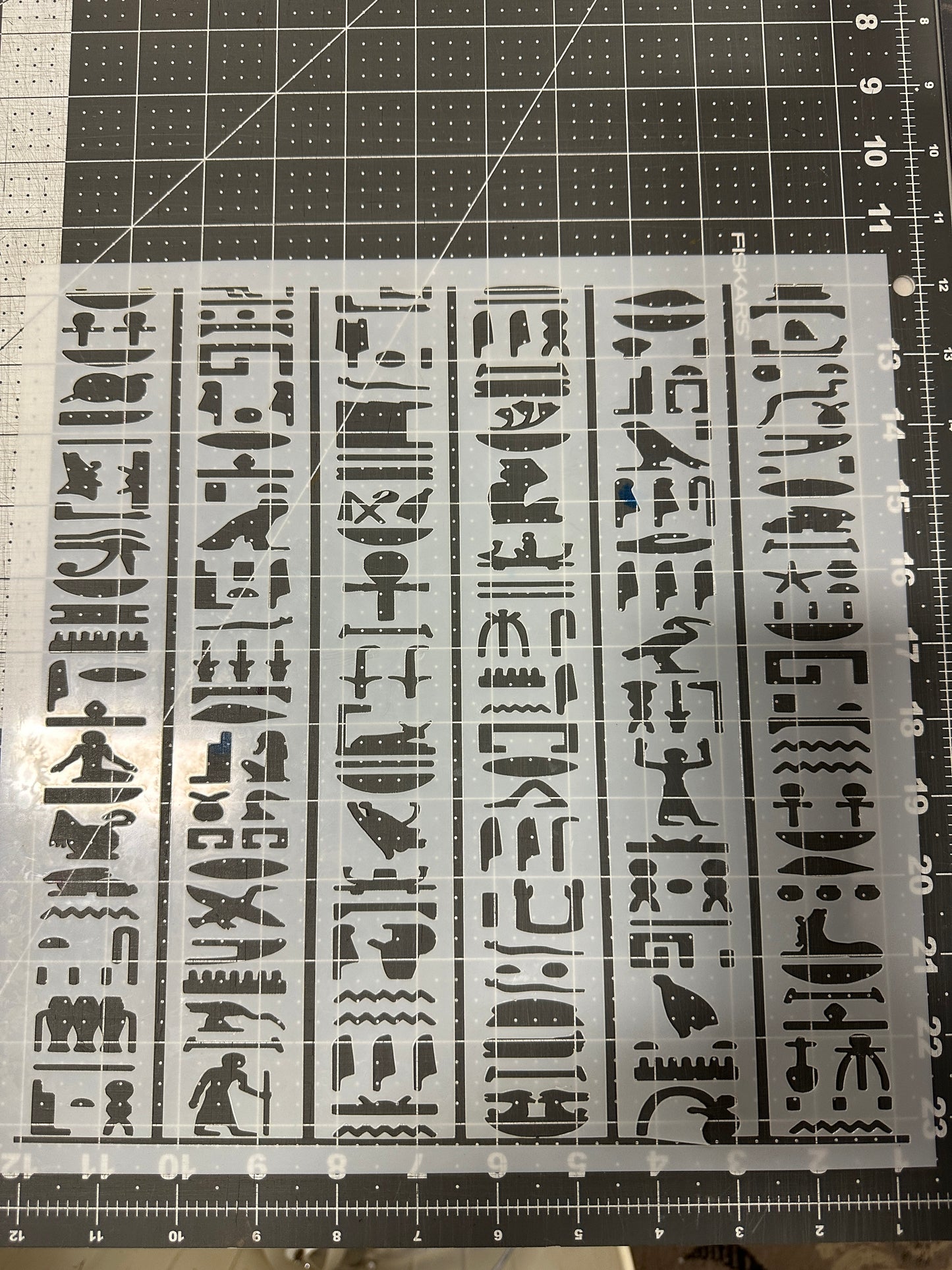 Egyptian Hieroglyphics 12”  LG AIRBRUSH Paint STENCIL Reusable
