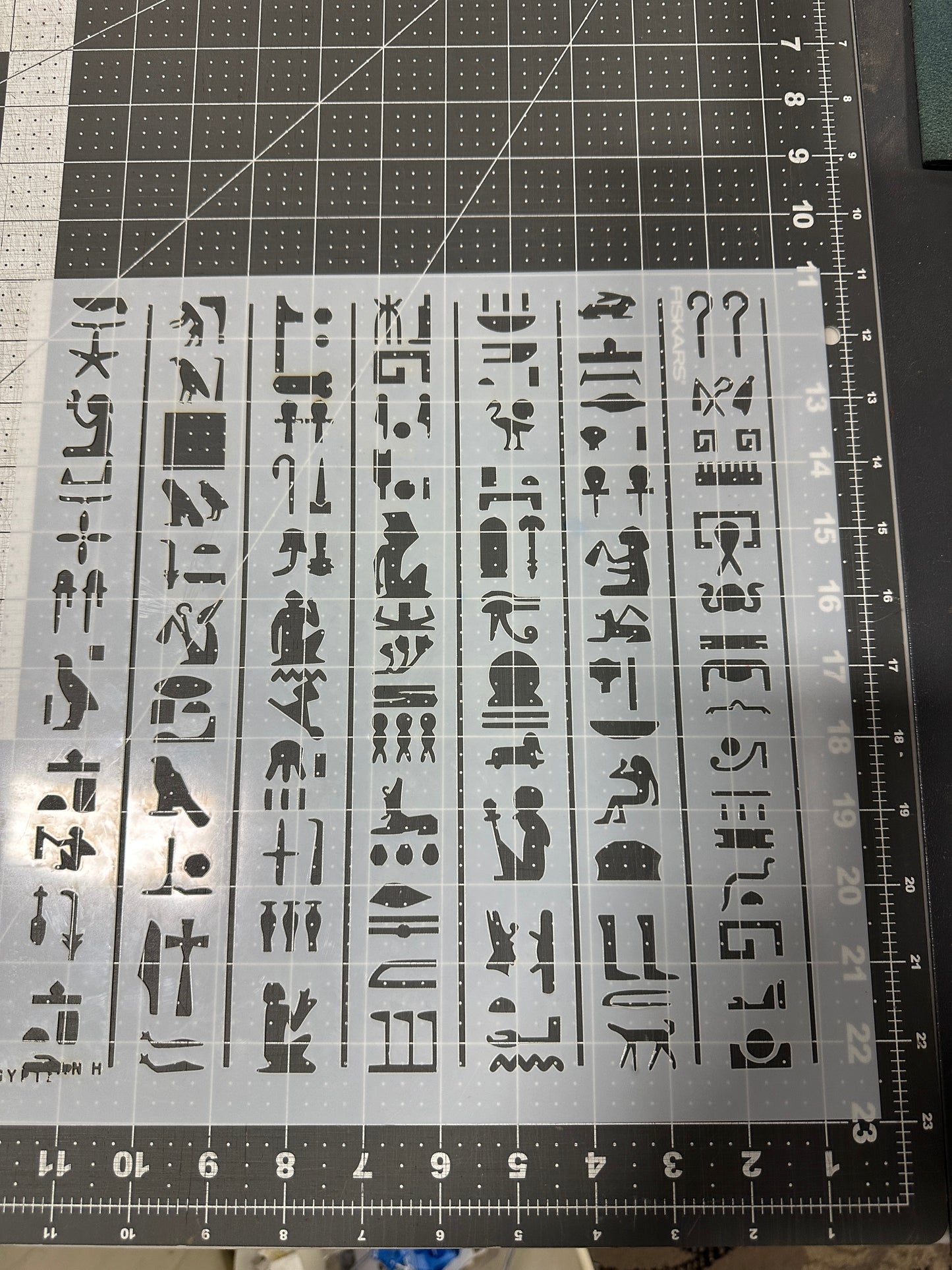 Egyptian Hieroglyphics 1  LG 12” AIRBRUSH Paint STENCIL Reusable