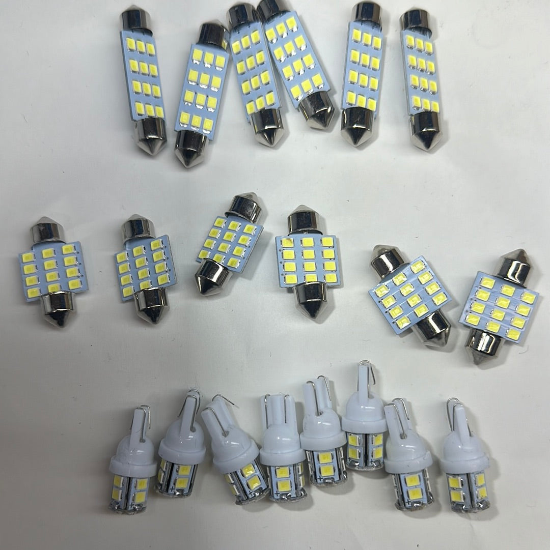 20 PC LED INTERIOR LIGHT KIT , 20 Bulbs , BRIGHT WHITE